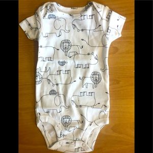 Carter’s animal print onesie (never been worn)
